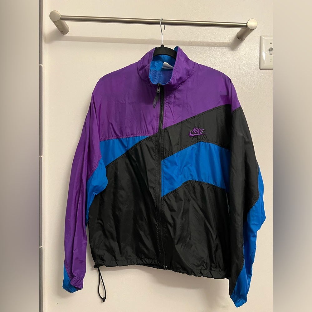 Nike color block vintage windbreaker size M